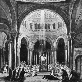 Finalul actului III în producția originală din 1882. Scenogra e: Paul von Joukowsky