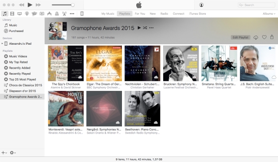 Playlist - Gramophone Awards 2015