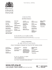 Afiș Œdipe la Royal Opera